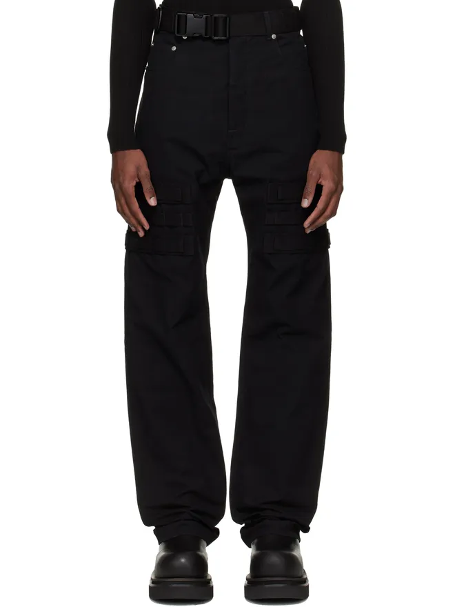 Rick Owens Rick Owens ブラック Temple Slim Geth Cargo パンツの商品画像