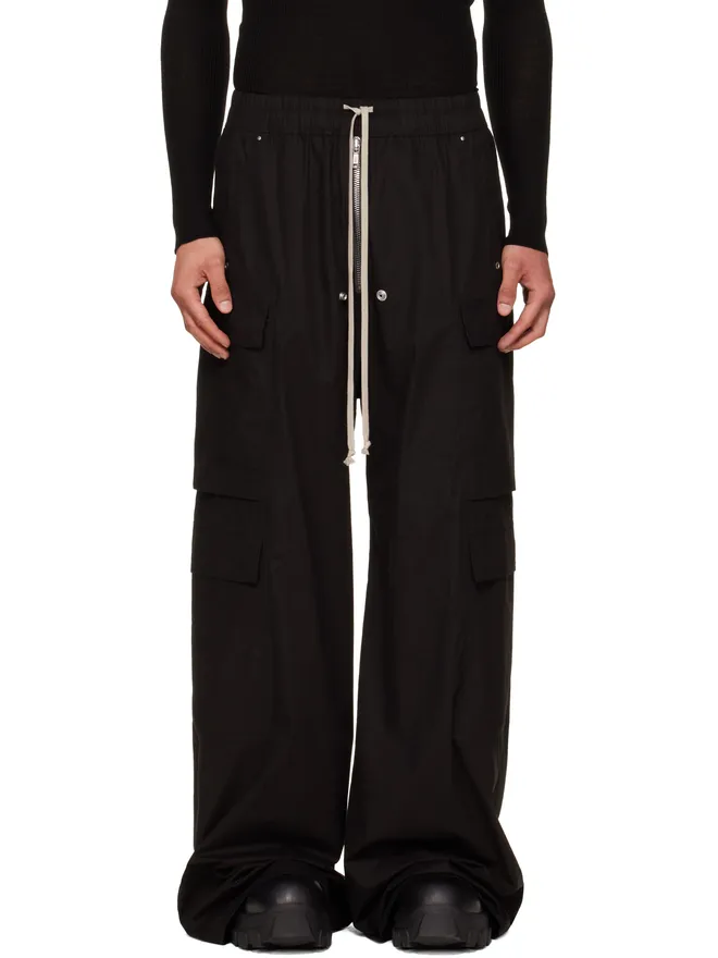 Rick Owens Rick Owens ブラック Cargobelas カーゴパンツの商品画像