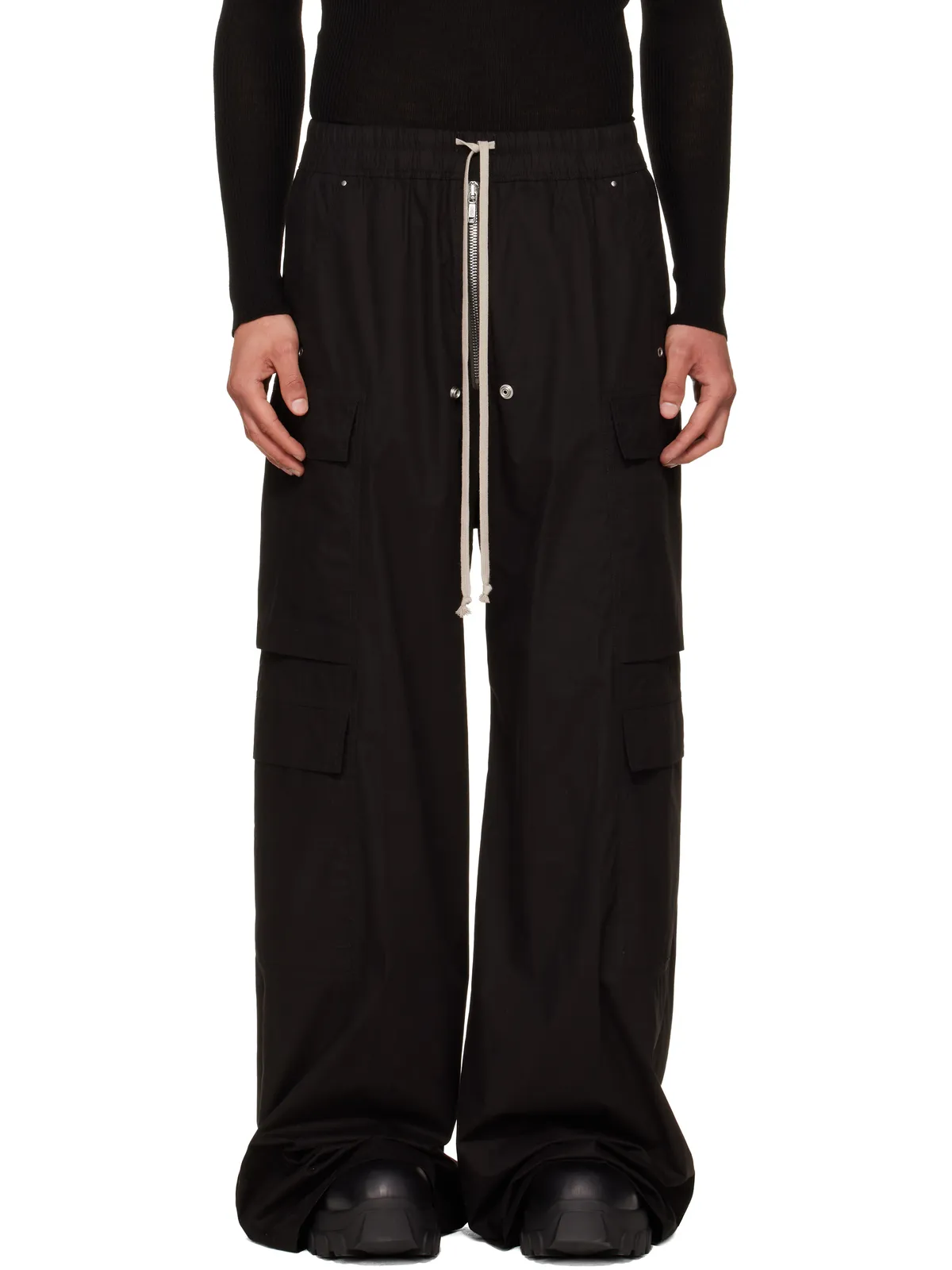 Rick Owens ブラック Cargobelas カーゴパンツ - 画像1