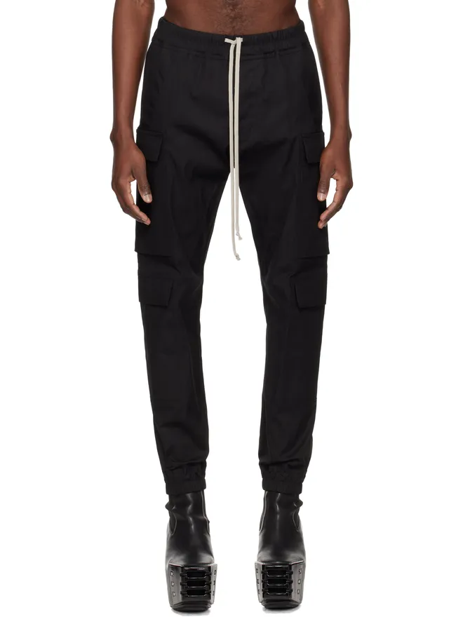 Rick Owens Rick Owens ブラック Temple Mastodon Megacargo パンツの商品画像