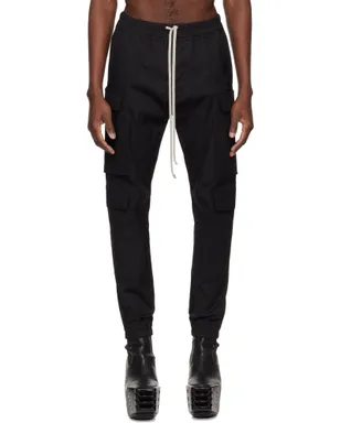 Rick Owens ブラック Temple Mastodon Megacargo パンツ - サムネイル1