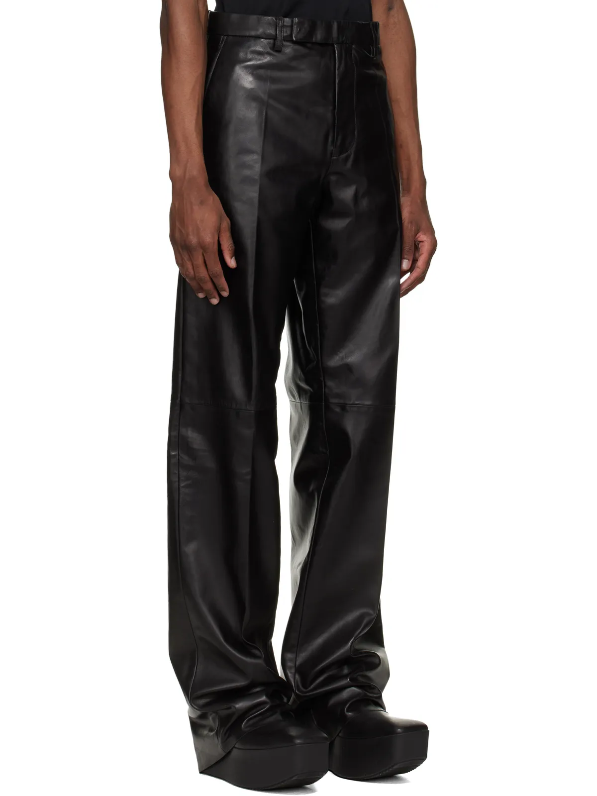 Rick Owens Temple Tailored Dietrich レザーパンツ - 画像2