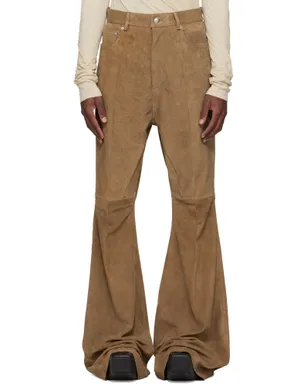 Rick Owens Temple Bolan スエード ブーツカットパンツ - サムネイル1