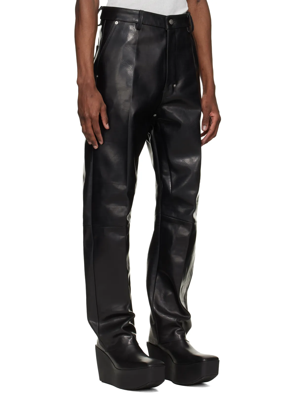 Rick Owens Temple レザーパンツ - 画像2