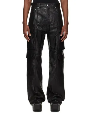 Rick Owens Temple Geth レザー カーゴパンツ - サムネイル1