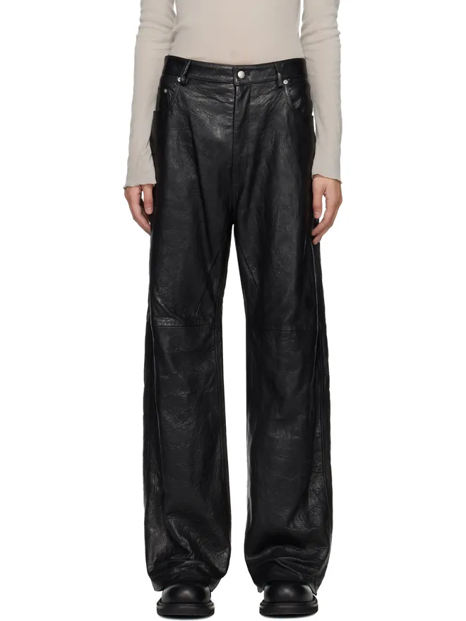 Rick Owens Rick Owens Temple Geth レザーパンツの商品画像