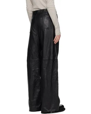 Rick Owens Temple Geth レザーパンツ - サムネイル3