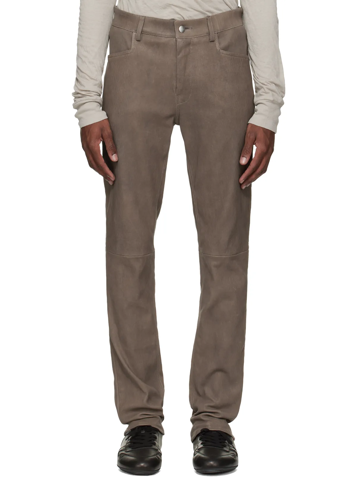 Rick Owens Temple Tyrone レザーパンツ - 画像1