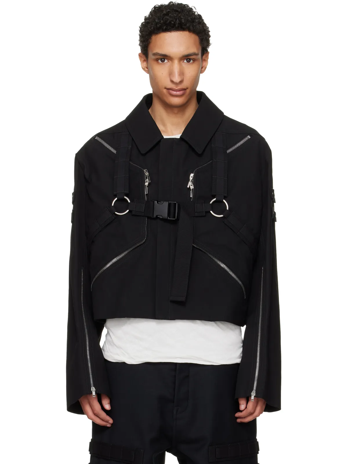 Rick Owens Temple Blixa Cropped Cargo Mac ジャケット - 画像1