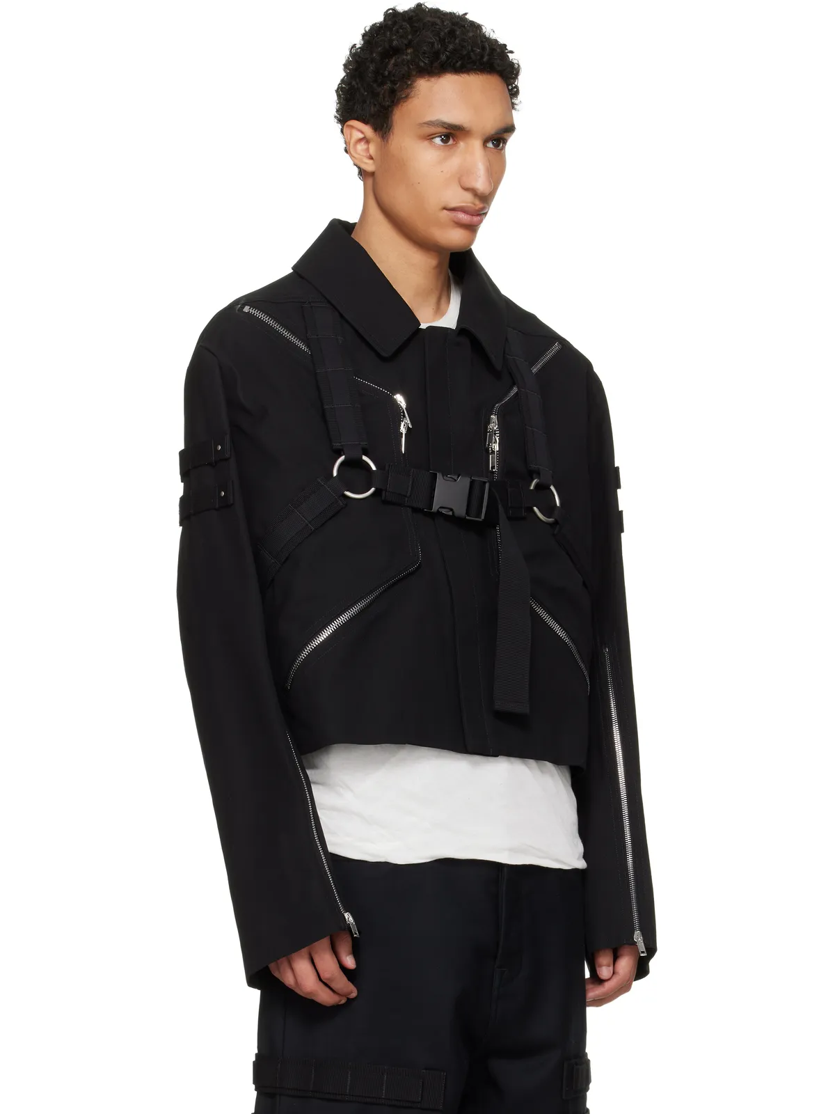 Rick Owens Temple Blixa Cropped Cargo Mac ジャケット - 画像2