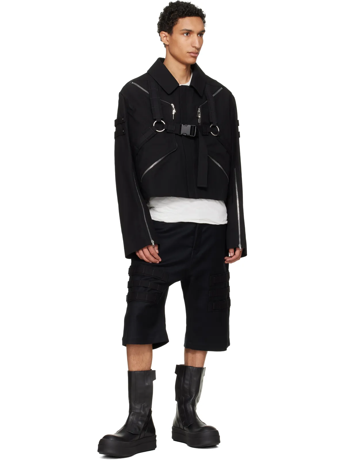 Rick Owens Temple Blixa Cropped Cargo Mac ジャケット - 画像4
