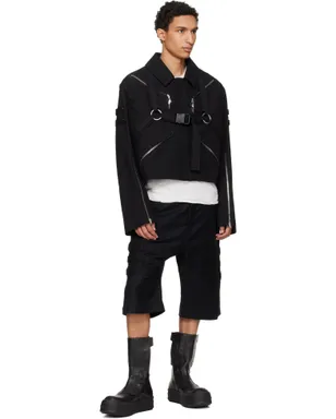 Rick Owens Temple Blixa Cropped Cargo Mac ジャケット - サムネイル4