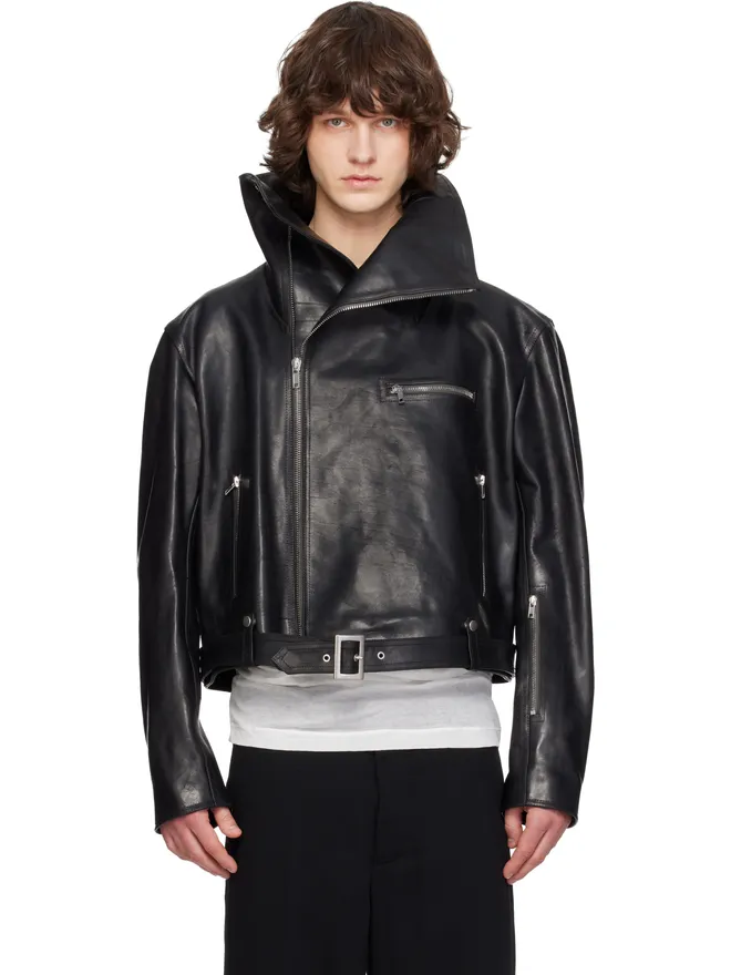 Rick Owens Rick Owens Temple Biker Jumbo Stooges レザージャケットの商品画像