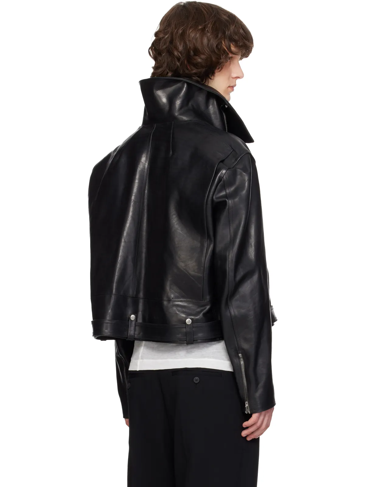 Rick Owens Temple Biker Jumbo Stooges レザージャケット - 画像3