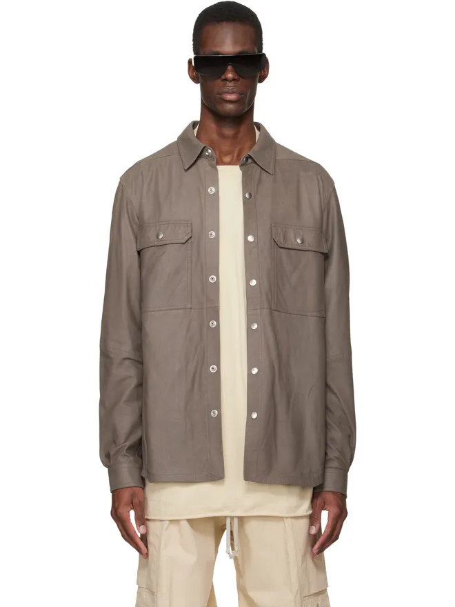 Rick Owens Rick Owens Temple Feather Nappa Leather Outer シャツの商品画像