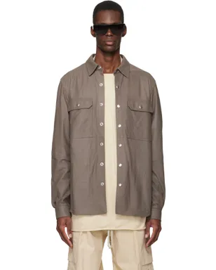 Rick Owens Temple Feather Nappa Leather Outer シャツ - サムネイル1