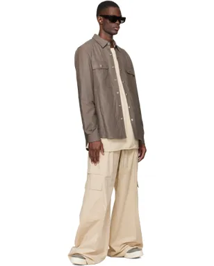 Rick Owens Temple Feather Nappa Leather Outer シャツ - サムネイル4