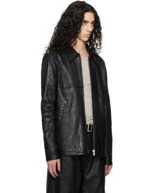 Rick Owens Temple Brad レザージャケット - サムネイル2