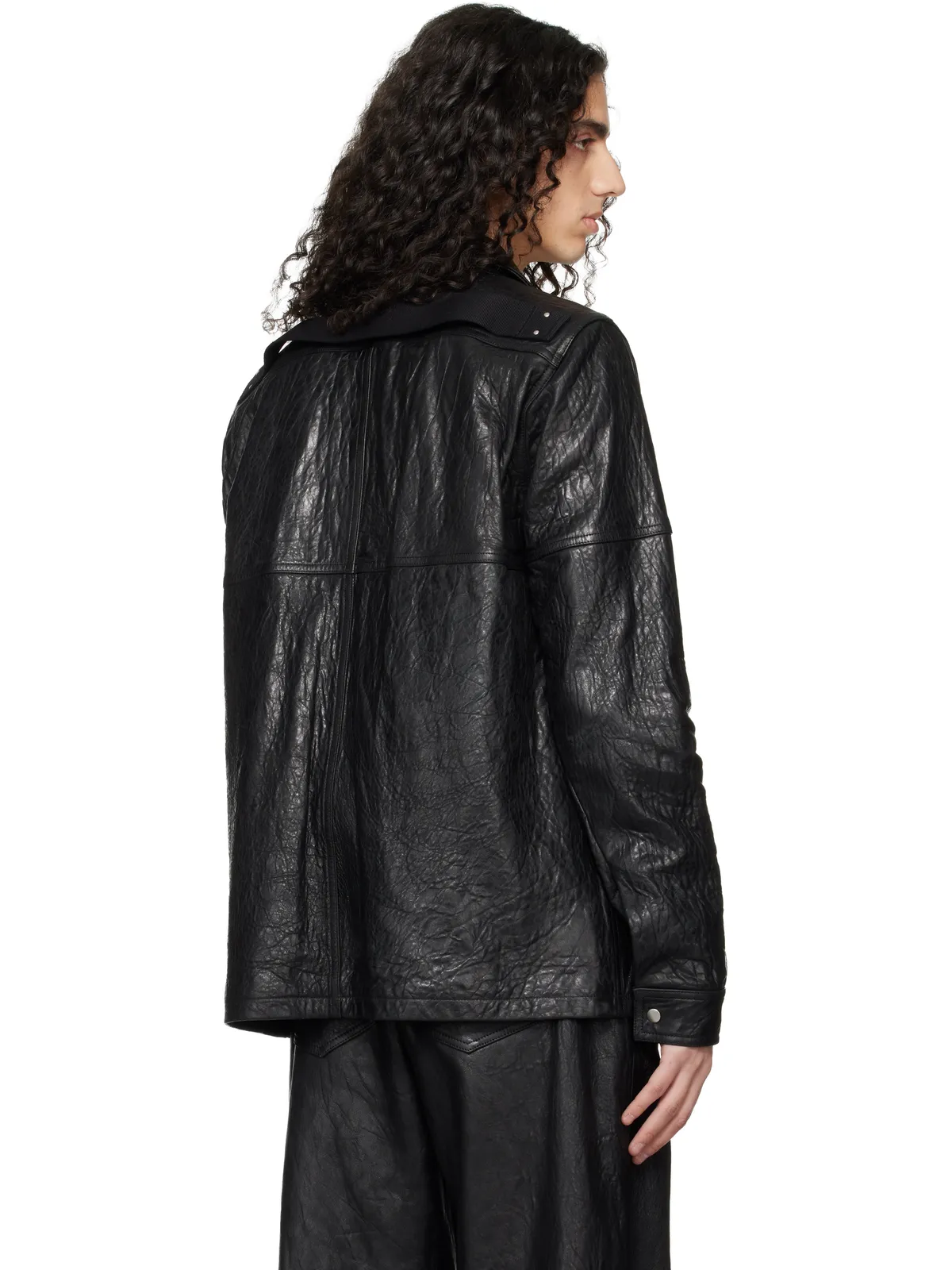 Rick Owens Temple Brad レザージャケット - 画像3