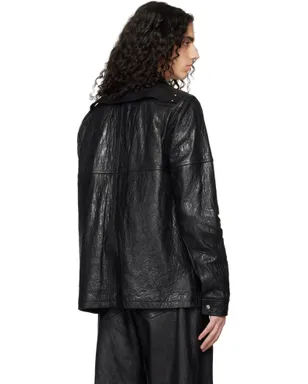 Rick Owens Temple Brad レザージャケット - サムネイル3