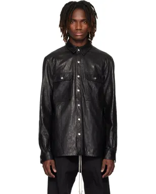 Rick Owens Temple ラムスキン アウターシャツ - サムネイル1
