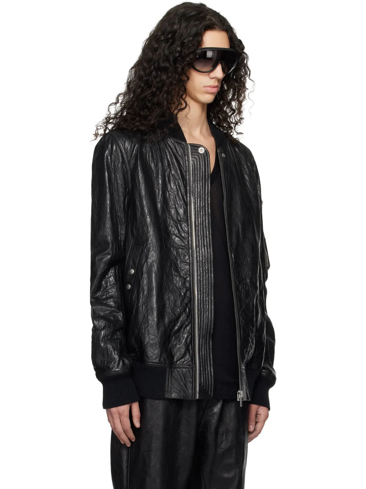 Rick Owens Temple Classic Flight レザージャケット - 画像2