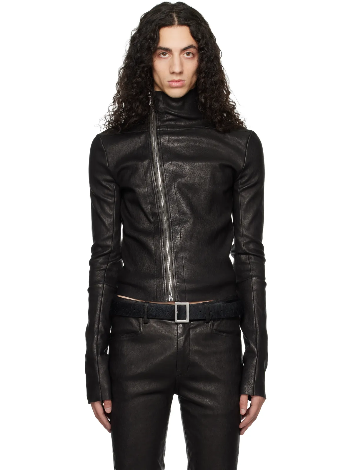 Rick Owens Temple Gary レザージャケット - 画像1