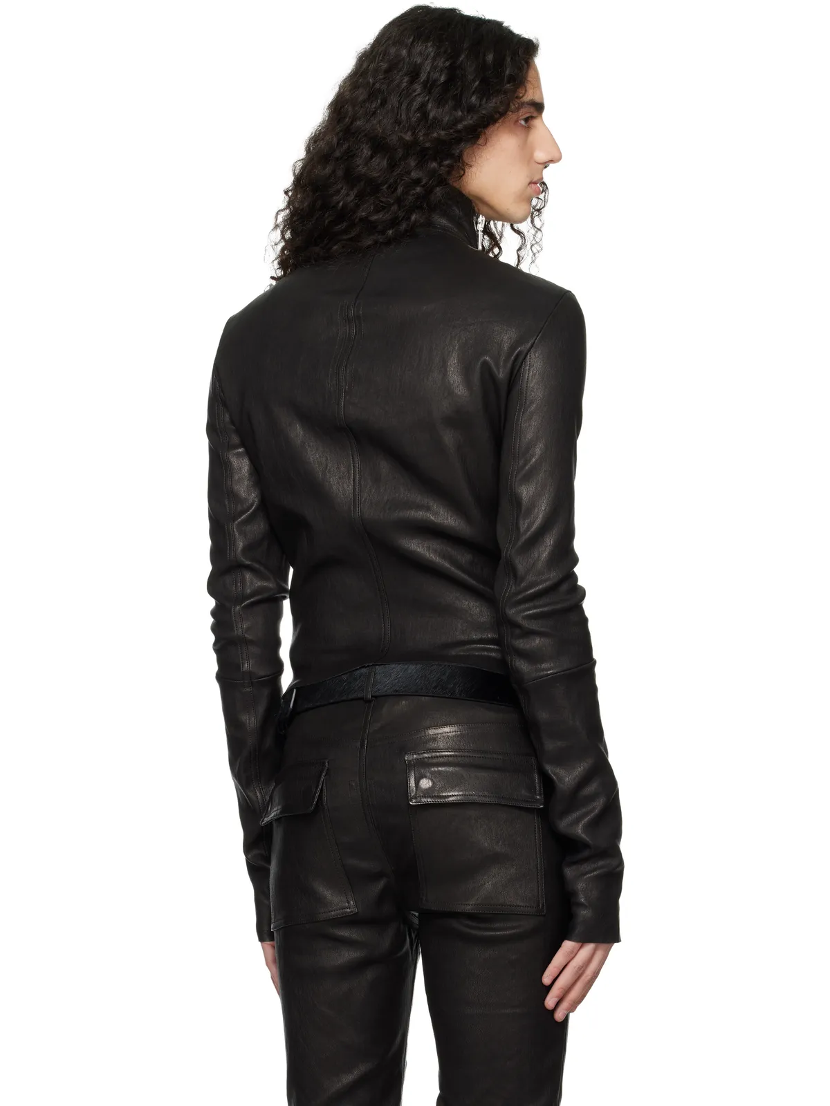 Rick Owens Temple Gary レザージャケット - 画像3