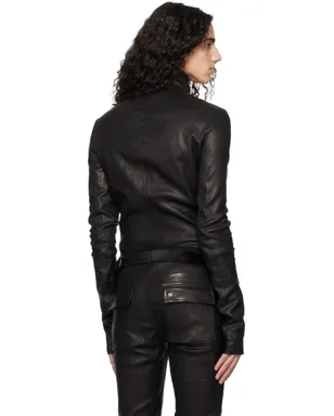 Rick Owens Temple Gary レザージャケット - サムネイル3