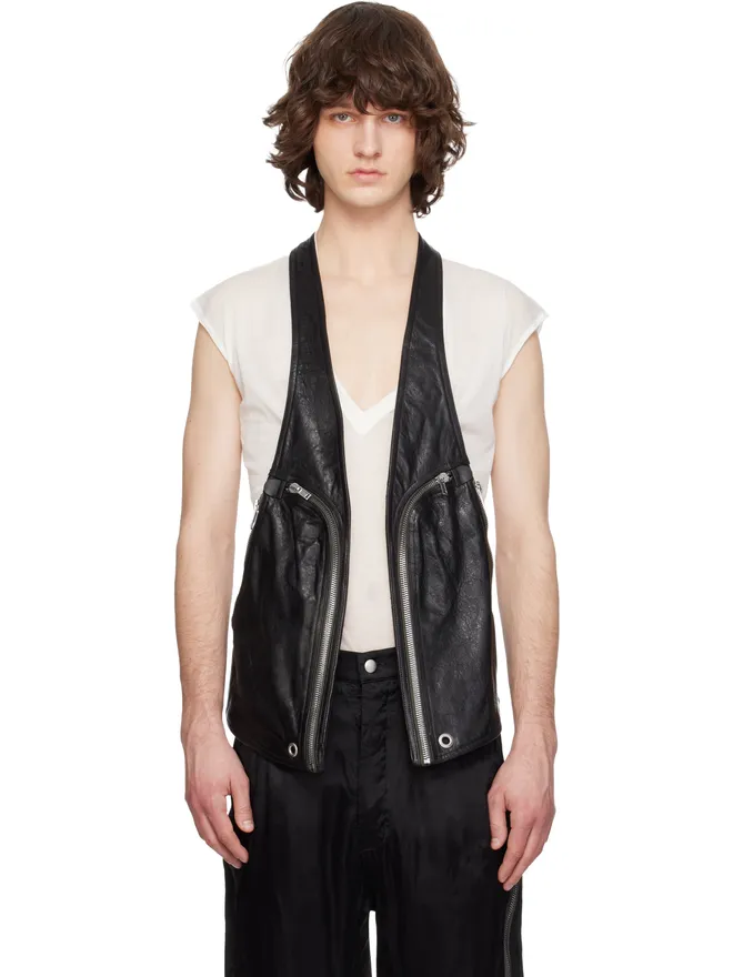 Rick Owens Rick Owens Temple Bauhaus レザー ベストの商品画像