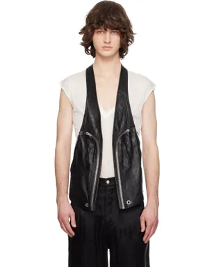 Rick Owens Temple Bauhaus レザー ベスト - サムネイル1