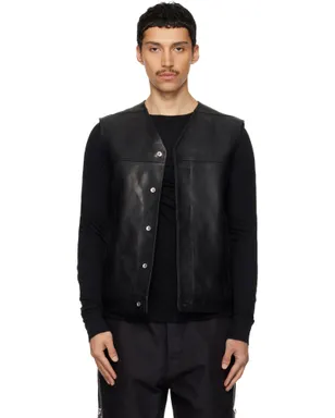 Rick Owens Temple レザー ワークベスト - サムネイル1