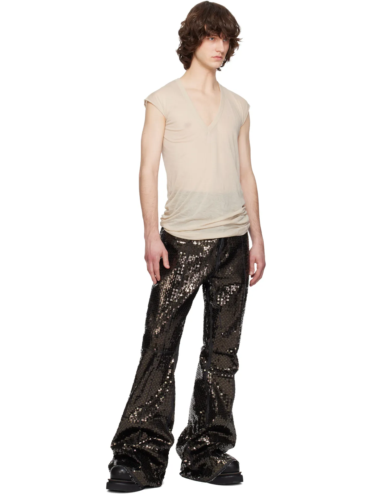 Rick Owens Temple Bolan ブーツカット ジーンズ - 画像4