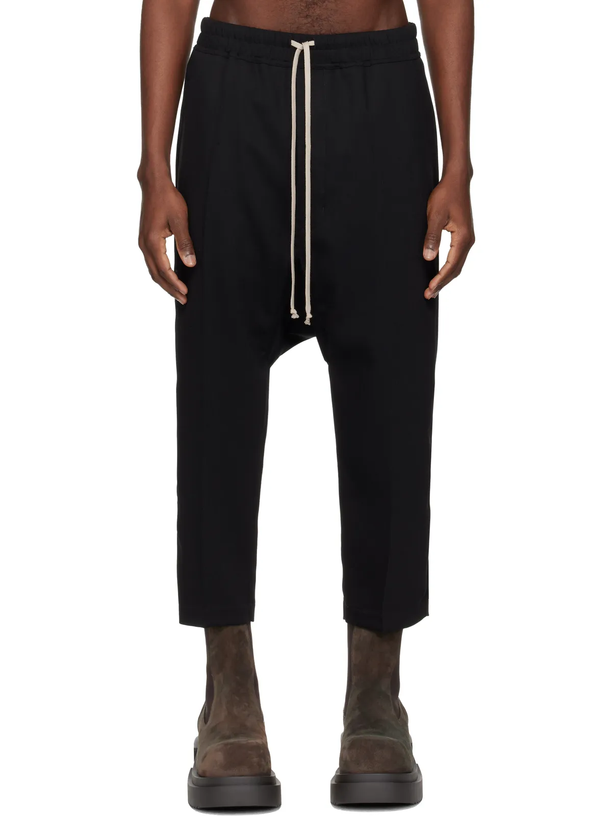 Rick Owens Temple ドローストリング クロップド トラウザーズ - 画像1