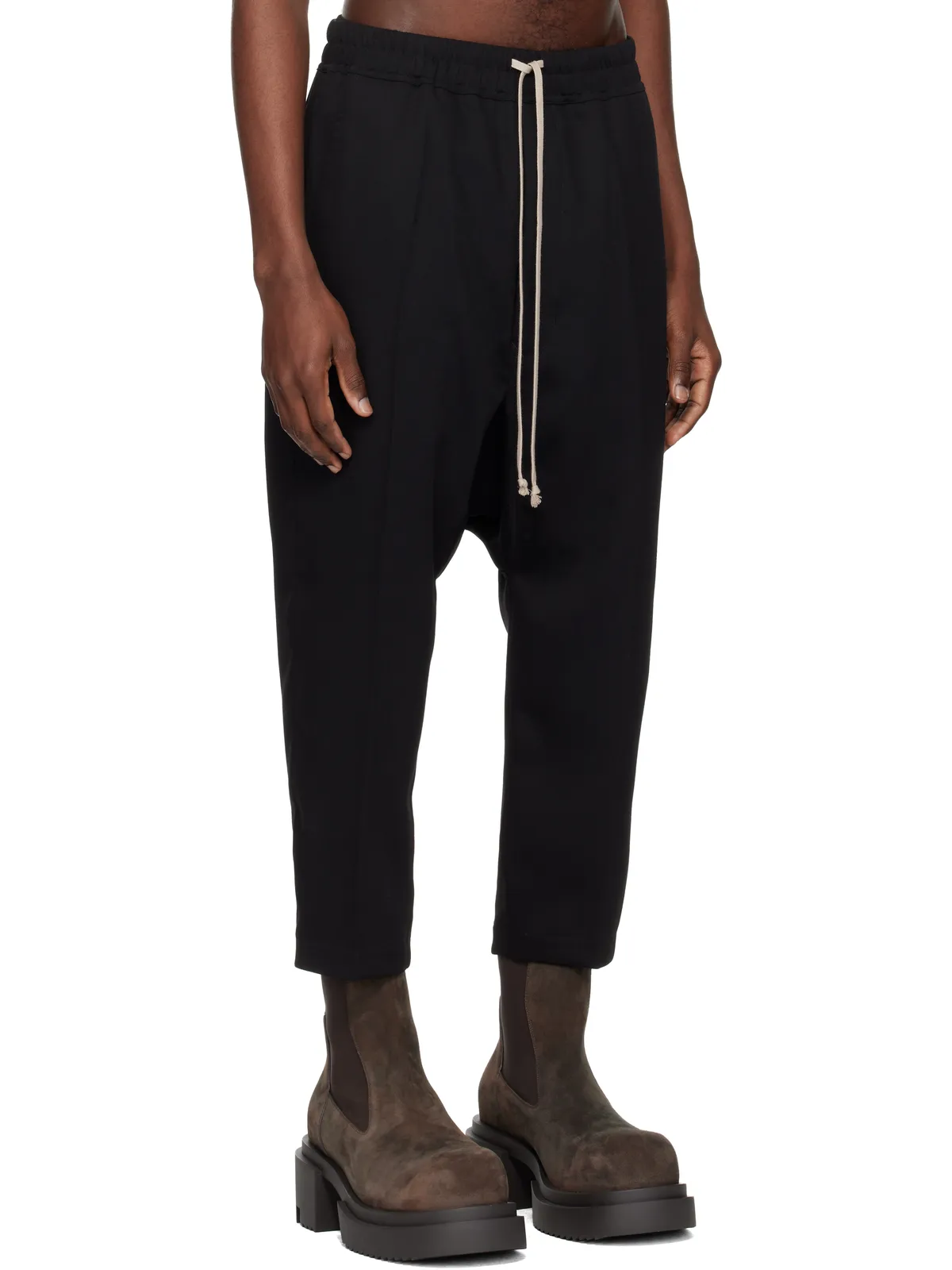 Rick Owens Temple ドローストリング クロップド トラウザーズ - 画像2