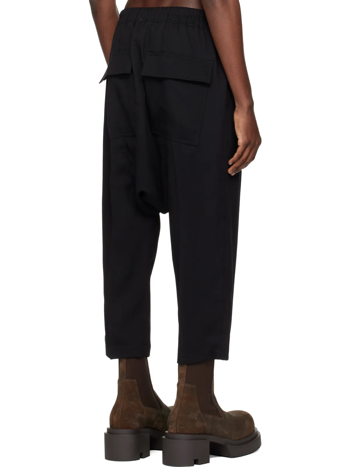 Rick Owens Temple ドローストリング クロップド トラウザーズ - 画像3