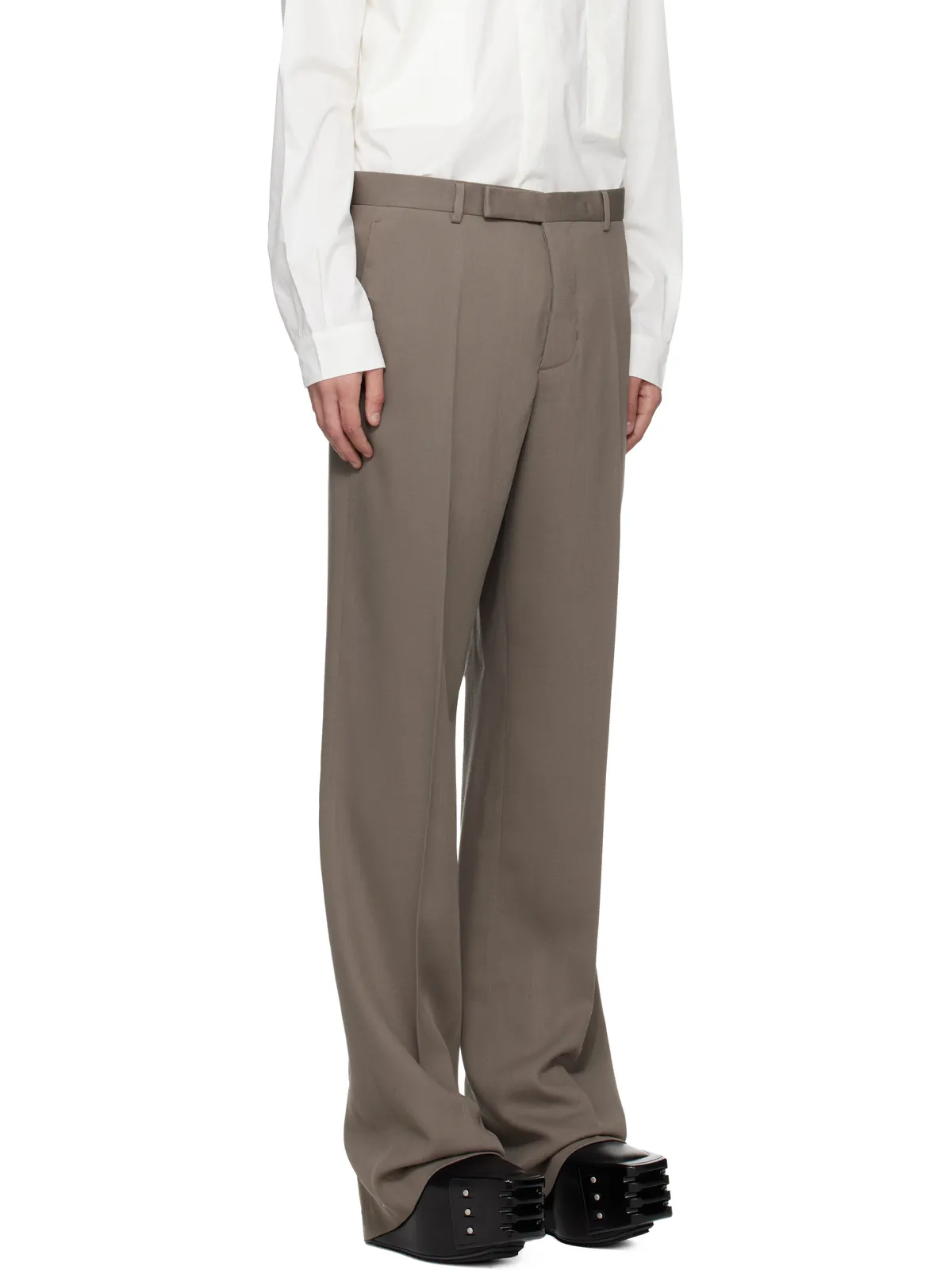 Rick Owens Temple Twisted Wool Tailored Dietrich トラウザーズ - 画像2