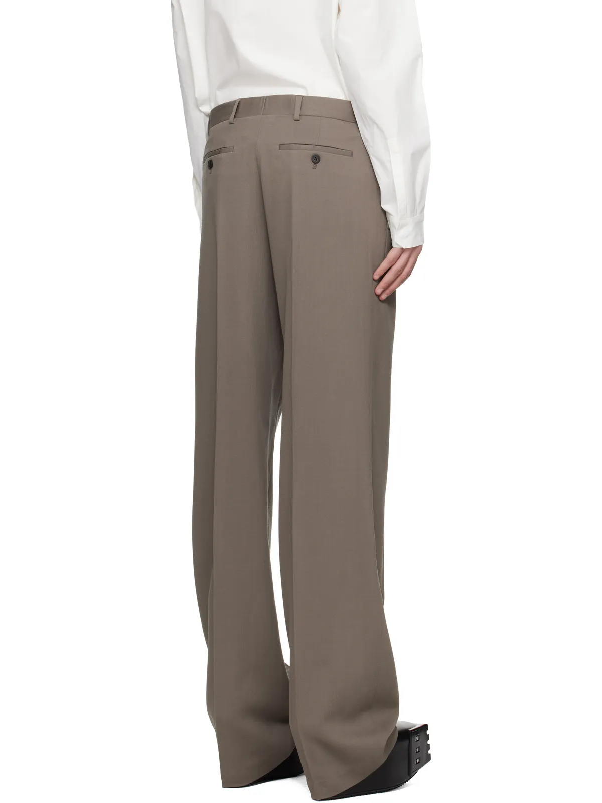 Rick Owens Temple Twisted Wool Tailored Dietrich トラウザーズ - 画像3