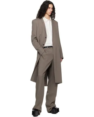 Rick Owens Temple Twisted Wool Tailored Dietrich トラウザーズ - サムネイル4