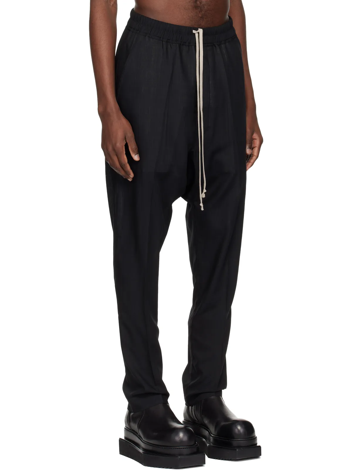 Rick Owens Temple Drawstring Slim Long トラウザーズ - 画像2