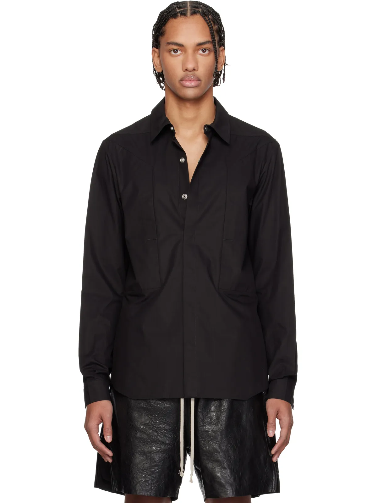 Rick Owens Temple Fogpocket シャツ - 画像1