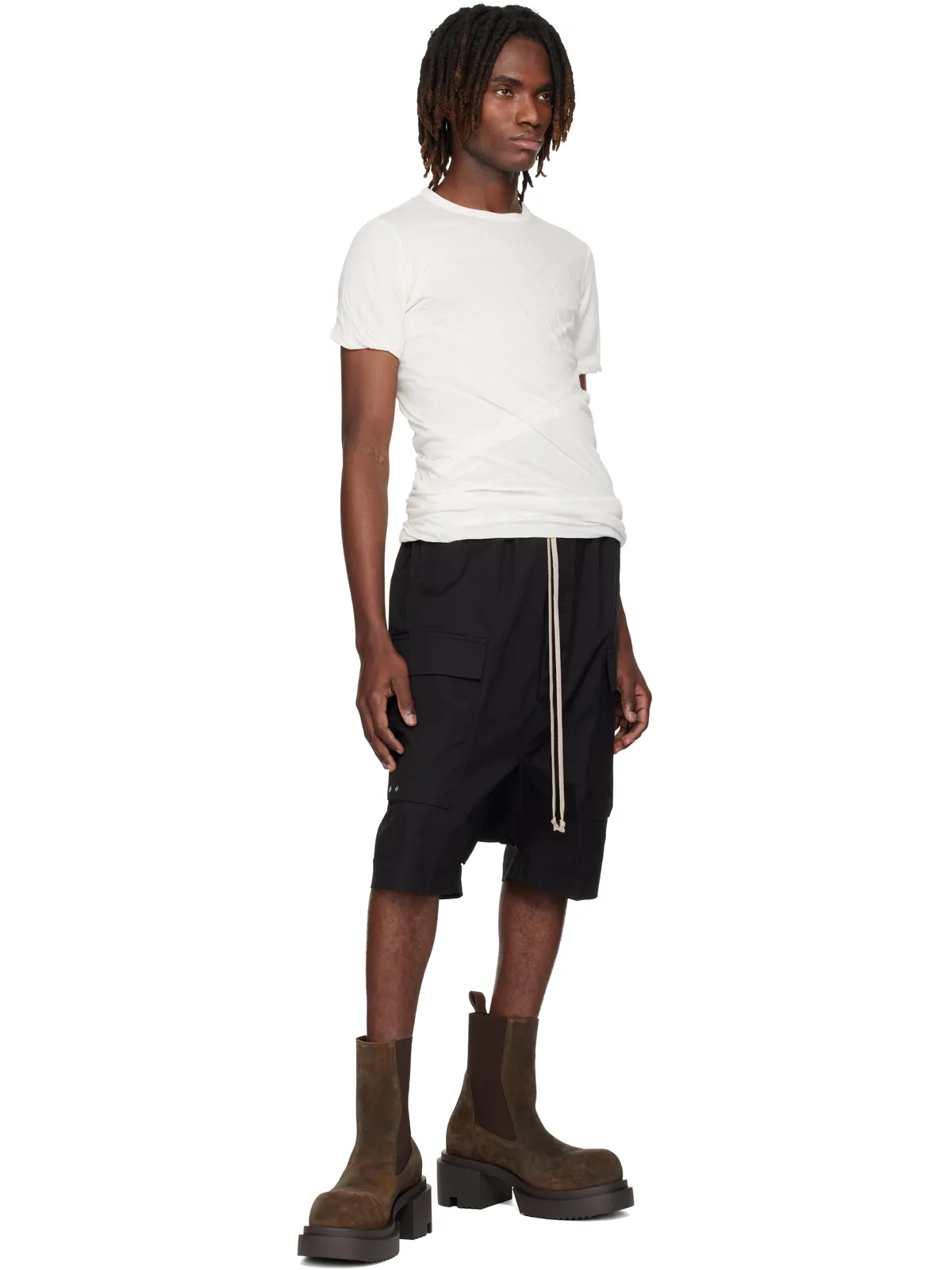 Rick Owens Temple Pod カーゴショートパンツ - 画像4
