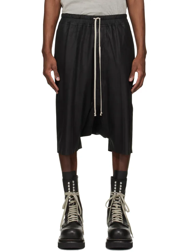 Rick Owens Rick Owens Temple Rick S Pods レザーショートパンツの商品画像