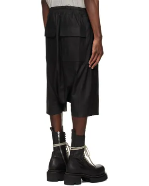Rick Owens Temple Rick S Pods レザーショートパンツ - サムネイル3