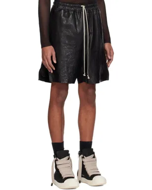 Rick Owens Temple ボクサー レザーショートパンツ - サムネイル2