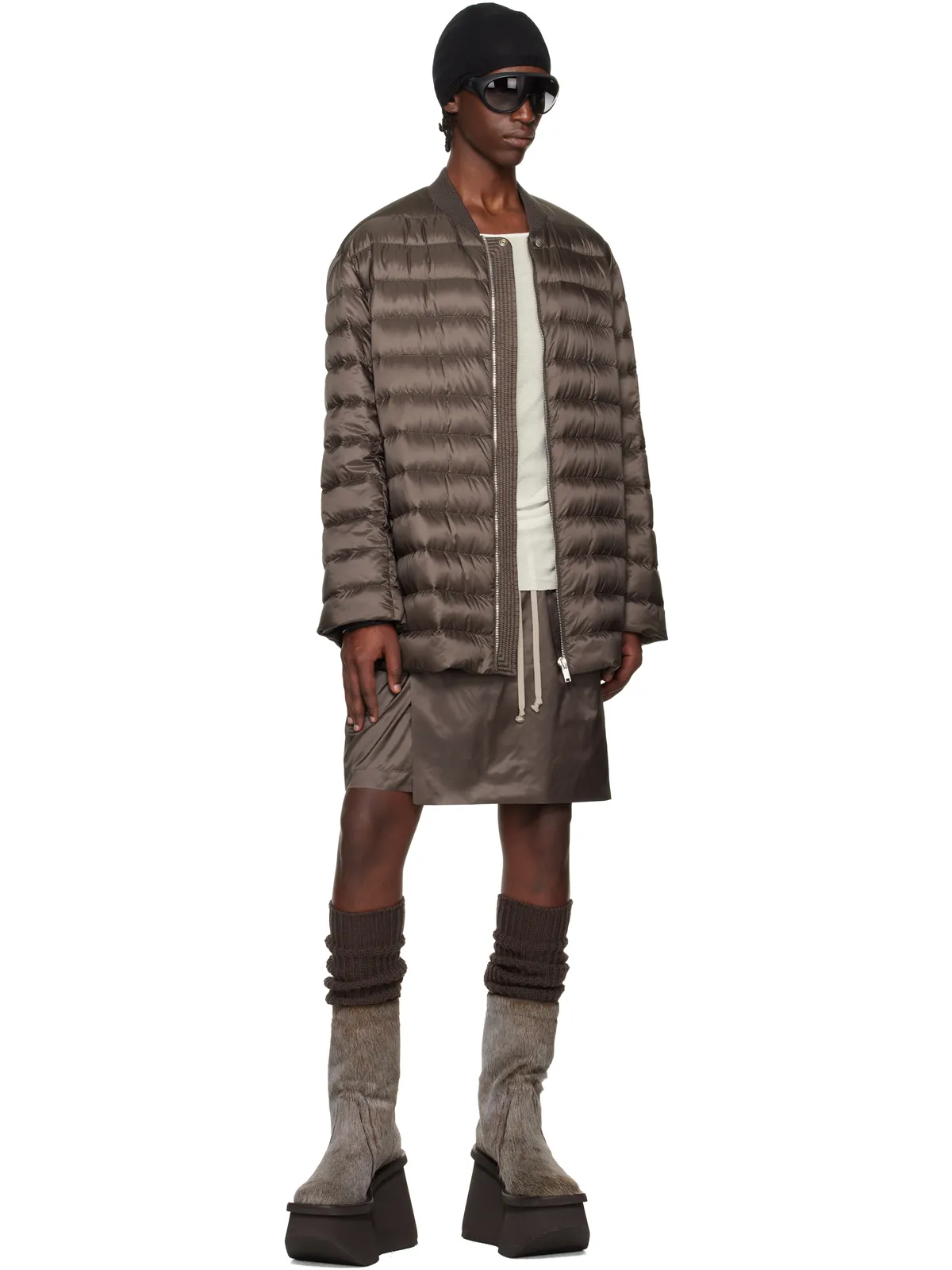 Rick Owens Moncler + Rick Owens キルト ショートパンツ - 画像5