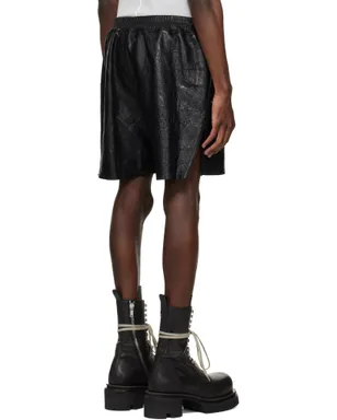 Rick Owens Temple Bela Boxers レザーショートパンツ - サムネイル3