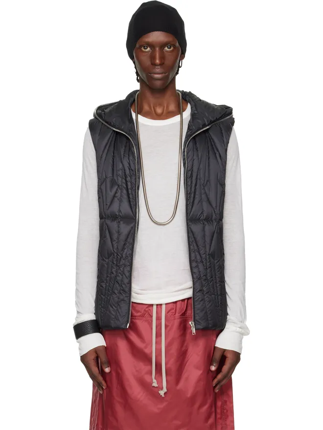 Rick Owens Rick Owens Moncler + Rick Owens Geocamo Ziplock ダウンベストの商品画像