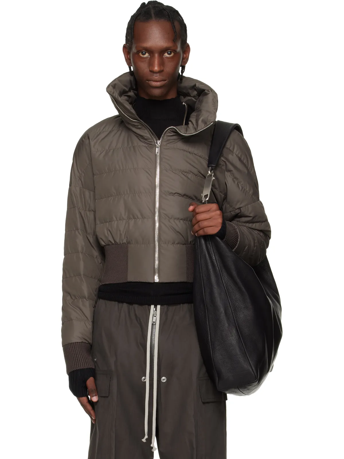 Rick Owens Moncler + Rick Owens クロップド ダウンジャケット - 画像1