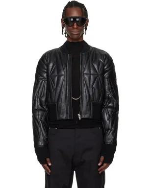 Rick Owens Moncler + Rick Owens Geocamo クロップド フライトジャケット - サムネイル1